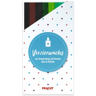 Pracht Creatives Hobby 7050-197 Verzierwachsplatten Mix, 6 halbe Platten, ca. 200 x 50 x 0,5 mm, Wachsplatten zum Modellieren und Verzieren von Kerzen