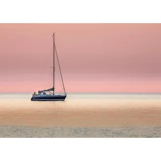 Rasch Tapete 363289 - Fototapete auf Vlies mit einem Boot auf dem Meer in Rot und Blau aus der Kollektion Magicwalls - 2,65 m x 3,71 m (LxB)