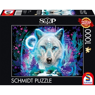 Schmidt Spiele Neon Arktis-Wolf, 1000 Teile