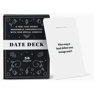 Date Deck von BestSelf – spannend, fesselnde und zum Nachdenken anregende Gesprächsansagen perfekt zum Entsperren von Verbindungen, Begleiterschaft und bedeutungsvollen Diskussionen – 50 Karten