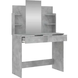 vidaXL Schminktisch mit Spiegel Betongrau 96x39x142 cm - Grau