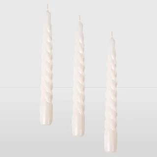 La Briantina Dekokerzen, weiß, Höhe 20 cm x Ø 2 cm