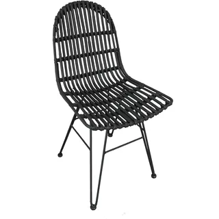 SIT Möbel SIT Rattanstuhl Rattan Vintage 50 x 60 x 84,5 cm schwarz