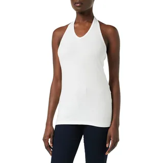 Build Your Brand Damen Ladies Neckholder T-Shirt, White, XL, BY038-00220-0054