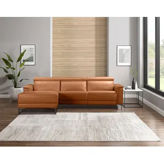 PLACES OF STYLE Ecksofa Lund, mit man. o. elektr. Relaxfunktion und USB/ Kopfteilverstellung, braun