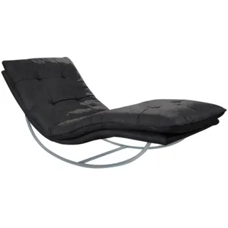 W.Schillig Relaxliege daily dreams, in Waffelkissen-Optik, Schaukelgestell silber matt, in 2 Breiten grau 75 cm x 85 cm x 169 cm