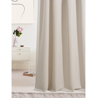 ROOM99 Vorhang mit Ösen Laurel 140 x 260 cm Breite x Höhe Verdunkelung Blickdicht Schiebegardinen Curtain Gardine Wohnzimmer Schlafzimmer Hellbeige, 1 Stück