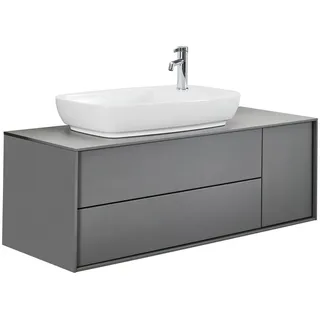 Welnova Waschtischkombi , Anthrazit , Holzwerkstoff , 2 Schubladen , 120 cm , FSC Mix , hängend , Badezimmer, Waschbecken & Armaturen, Waschtische