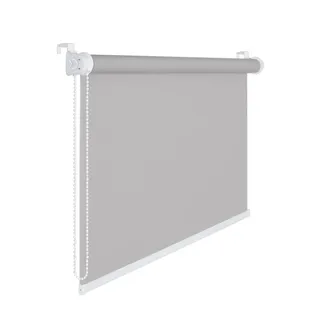 Fensterrollo 70 cm Breite 175 cm lang grau Verdunklung 50 % Sichtschutzrollo inkl. Seilzug Fenster R - Grau