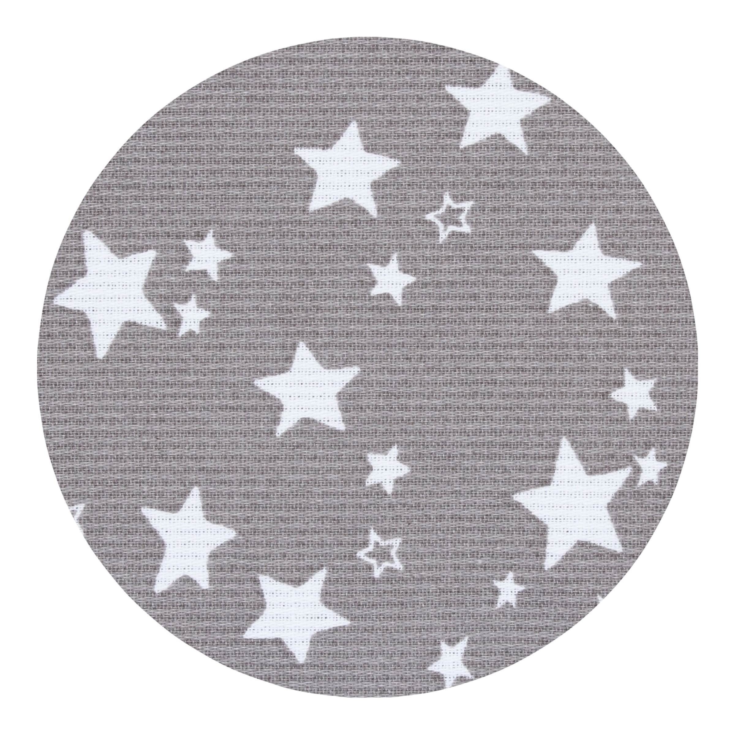 Bild von Himmel Piqué mit Band passend für Modelle Midi, Original, Maxi, Boxspring und Comfort Plus, Taupe Sterne weiß