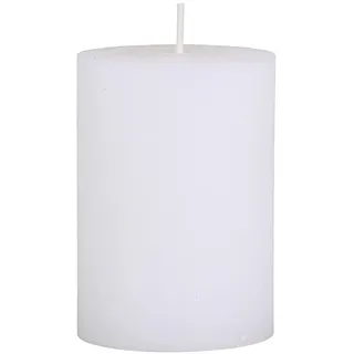 Chic Antique Macon rustikale Stumpenkerze versch.Farben und Größen Kerze Antik NEU Altarkerzen 100 % Paraffin lange Brenndauer (Weiß, 15x10 cm)