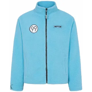 Neptun | Hunter x Hunter Graphic Fleecejacke | Killua Zoldyck - Fleecejacket Anime, blau, bestickt, Unisex, Oversize Fit (DE/NL/SE/PL, Alphanumerisch, XL, Regular, Regular, Hellblau)