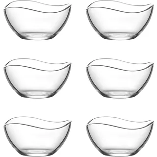 EISIA 6-tlg. 310 ml Glasschüssel Set - Servierschalen, Dessertschalen, Salatschüssel aus Glas