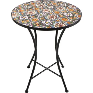 AXI Amélie Bistrotisch, Mosaiklook, Casa del Sol | Bistrot-Gartenmöbel, Mosaik-Bistrotisch für Garten/Balkon/Terrasse | Gartentisch 60 x 60 x 75 cm