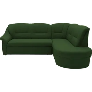 DOMO collection Ecksofa »Faenza L-Form«, DOMO collection Ecksofa, mit Ottomane, wahlweise mit Bettfunktion, grün