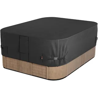iBirdie wasserdichte rechteckige Whirlpool-Abdeckung für den Außenbereich, 208,3 x 182,9 cm, passend für 81 x 71 oder 80 x 70 oder 78 x 68, SPA 600D, strapazierfähig, rechteckig, wetterfest,