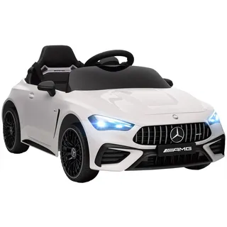 Aiyaplay Kinder-Elektroauto 2 x 12V Kinderauto mit Musik, Mp3, Sanftem Start/Stopp , Weiß , Kunststoff , 55x43x99 cm , unisex , Freizeit & Co, Gartenspielzeug, Kinder-Elektrofahrzeuge