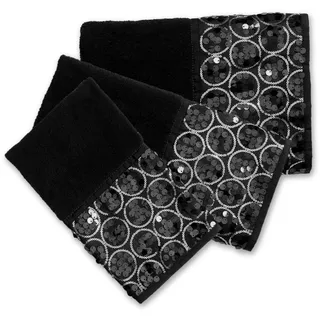 Popular Bath Sinatra Collection Handtuch-Set, Schwarz