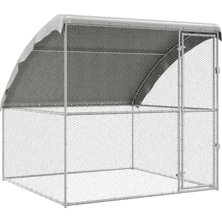 vidaXL Hühnerkäfig Silber 2 x 2 x 2 m Verzinkter Stahl - Silber