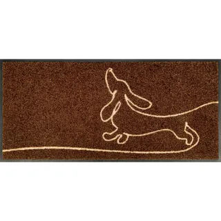 wash+dry FUßMATTE , Braun , Textil , Hund , rechteckig , 35x75 cm , Oeko-Tex® Standard 100 , Teppiche und Böden, Schmutzfangmatten, Fußmatten