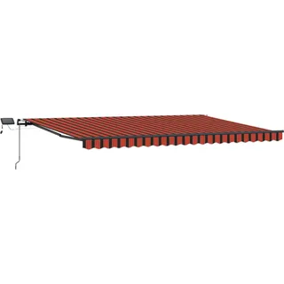 vidaXL Ausziehbare Markise Orange und Braun 500 x 300 cm - Orange