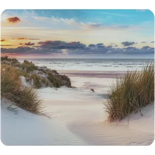 Multi-Platte Mod. Düne, 3in1 Küchenbrett, Spritzschutz, Herdabdeckplatte, Schneidebrett, Glas, 56 x 50 cm