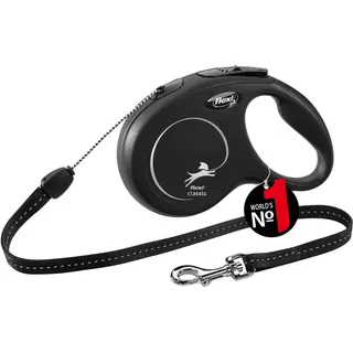 flexi New Classic S Leash 8 m schwarz, - Leine