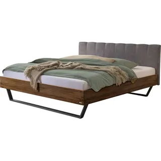 HASENA Schwebebett Enrico 25 Nussbaum Kopfteil shale 160x200 - Braun