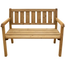 Bild von Gartenbank Charlotte 2-Sitzer Holz Braun 110 cm