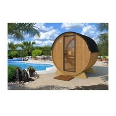 Finntherm Fass-Sauna Thermoholz Ø 204 cm x T 160 cm