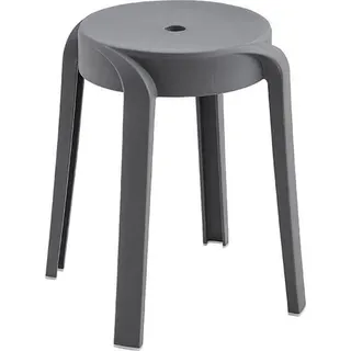 HOME DELUXE Hocker NIVO – Stapelbar, Grau (6er Set) | Platzsparende Sitzhocker für Küche, Wohnzimmer & Garten - Beige