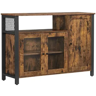 VASAGLE Sideboard 110 x 75 x 33 cm braun / schwarz