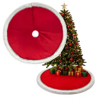 COM-FOUR® Premium Weihnachtsbaumdecke zum Schutz vor Tannennadeln - runde Christbaumdecke für den Weihnachtsbaum - Unterlage für Tannenbaum