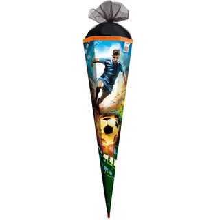 ROTH Motiv-Schultüte, Soccer, 85 cm, eckig, Rot(h)-Spitze, Tüllverschluss