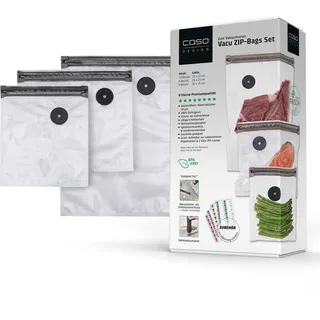 CASO Design CASO Vacu ZIP-Bags Set 01243 Transparent, 20 bags, Lebensmittelverpackung, Transparent