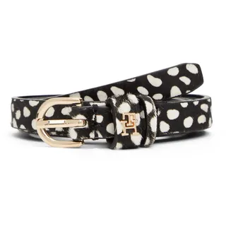 Ledergürtel TOMMY HILFIGER "ESSENTIAL EFFORTLESS", Herren, Gr. 100, deer print, Rindsleder, Gürtel Ledergürtel, mit Hirsch-Print