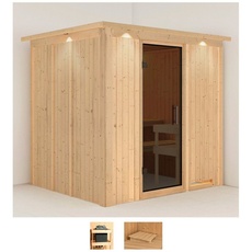 Bild Sauna »Solida«, (Set), ohne Ofen beige