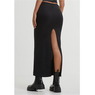 Urban Classics Glitter Maxi Midirock - Black - 2XL