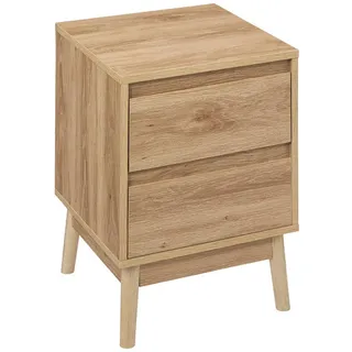 Nachttisch Abana 40/40/56 cm , Braun , Holzwerkstoff , 40x56x40 cm , Schlafzimmer, Nachtkästchen