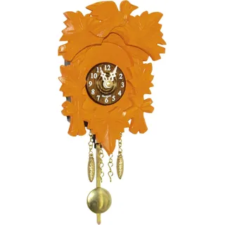 Trenkle Kuckulino 2015 PQ orange Schwarzwalduhr mit Quarzwerk und Kuckuckruf - Orange