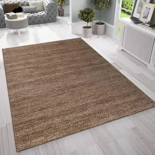 Vimoda Modern Braun Kurzflor Meliert Farbecht Pflegeleicht, Maße:80 x 150 cm