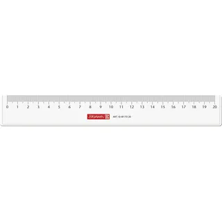 Brunnen 104977020 Lineal (für Schule und Büro 20 cm, glasklar)