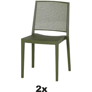 Siena Garden Stapelstuhl 90 x 90 x 85 cm grün 2 St.