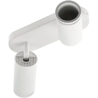 GTV - Deckenleuchte SOLIS | Schwenkbar 2*GU10 | Deckenstrahler 2 Flammig Weiss, Deckenlampe Wandstrahler Drehbar, Spotlight Lampe Deckenspots für Küche, Schlafzimmer, Wohnzimmer (Ohne Leuchtmittel)