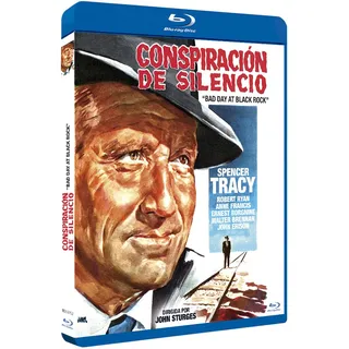 Stadt in Angst - Bad Day at Black Rock 1955 Blu-Ray Spanisch Import mit Deutsche Originalton, Spencer Tracy, Robert Ryan, Lee Marvin