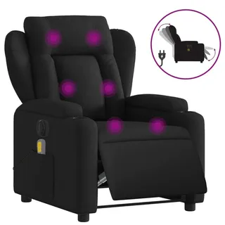 vidaXL Massagesessel Elektrisch Schwarz Stoff - Schwarz