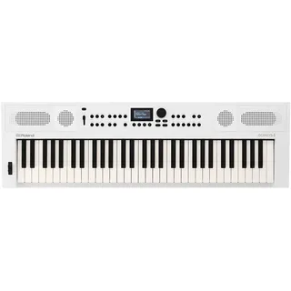Roland GO:KEYS 5 Music Creation Keyboard | 61 Tasten | ZEN-Core Engine mit über 1000 internen Sounds | Integrierte Stereolautsprecher | Mikrofoneingang | Bluetooth Audio/MIDI für Musikstreaming – Weiß