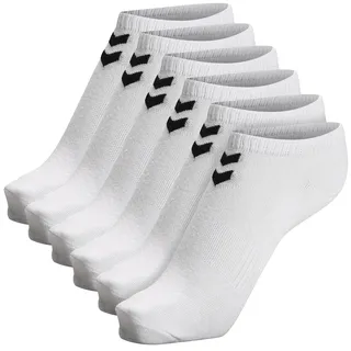 hmlCHEVRON 6-PACK ANKLE SOCKS, WHITE/WHITE, 14