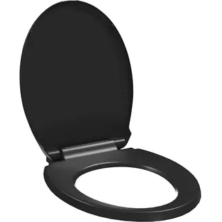vidaXL Toilettensitz mit Absenkautomatik Schwarz
