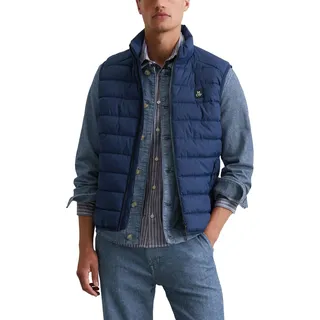 Marc O'Polo Herren Steppweste mit Stehkragen wasserabweisend, Blau (Iris Ink), M